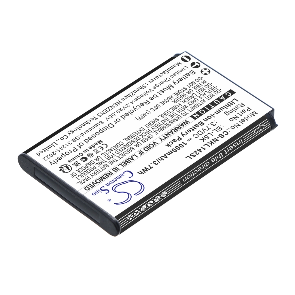 Battery compatible with Nokia CS-NKL142SL