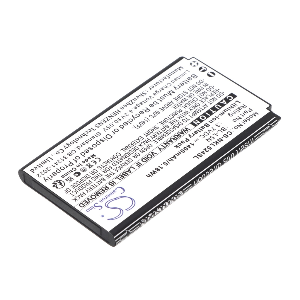 Battery compatible with Nokia CS-NKL524SL