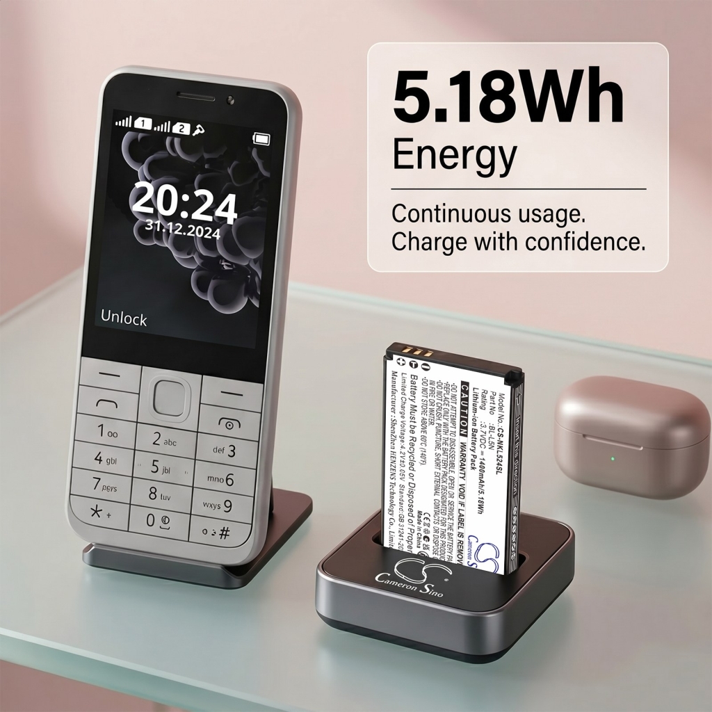 Battery compatible with Nokia CS-NKL524SL