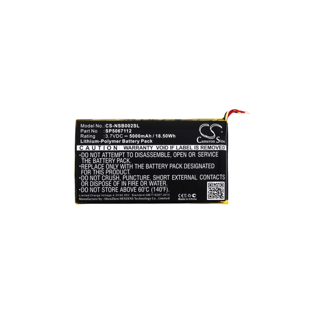 Battery compatible with Fuhu CS-NSB002SL
