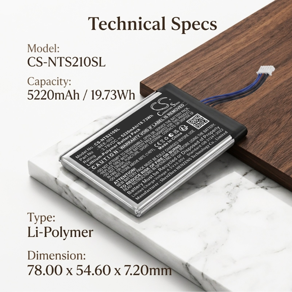 Battery compatible with Nintendo CS-NTS210SL