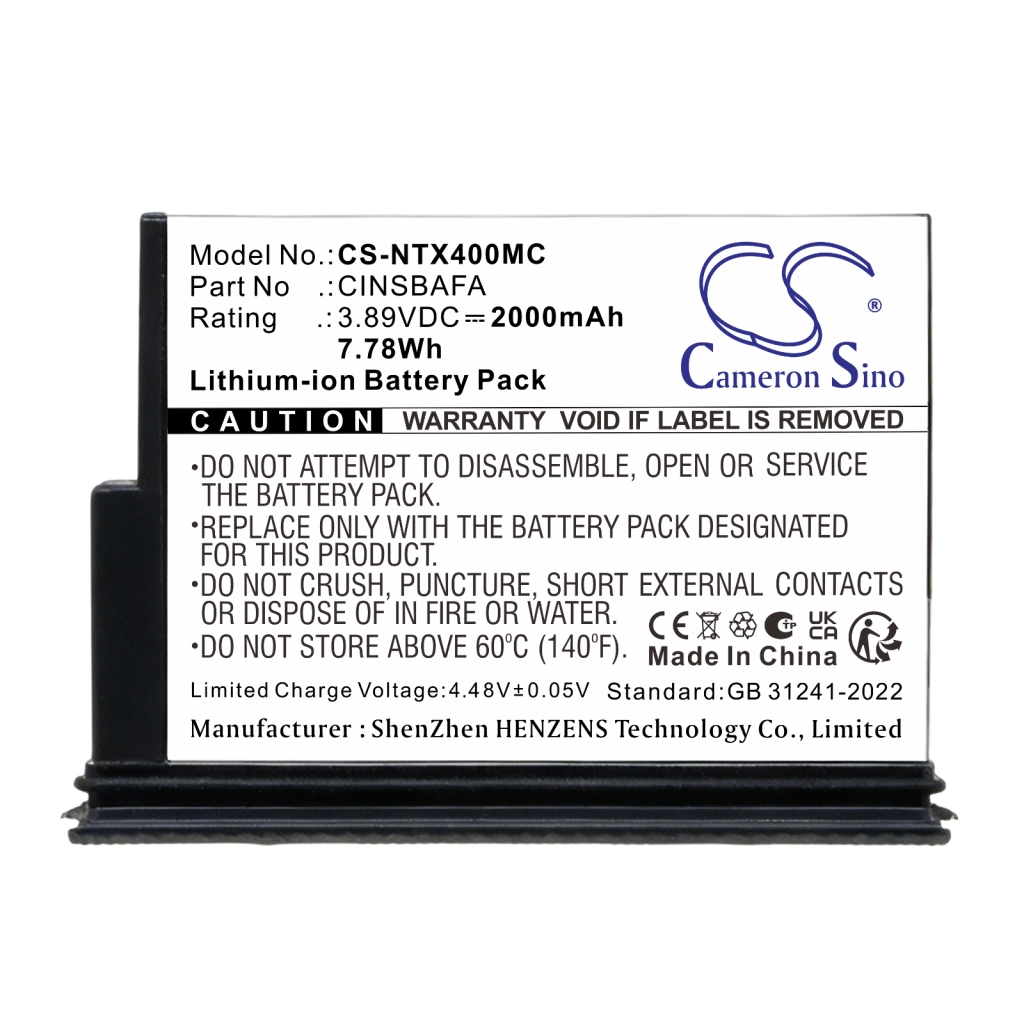 Battery compatible with Insta360 CS-NTX400MC
