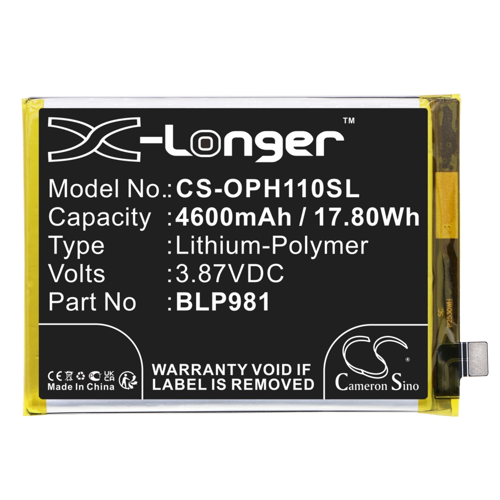 Compatible battery replacement for OPPO BLP981