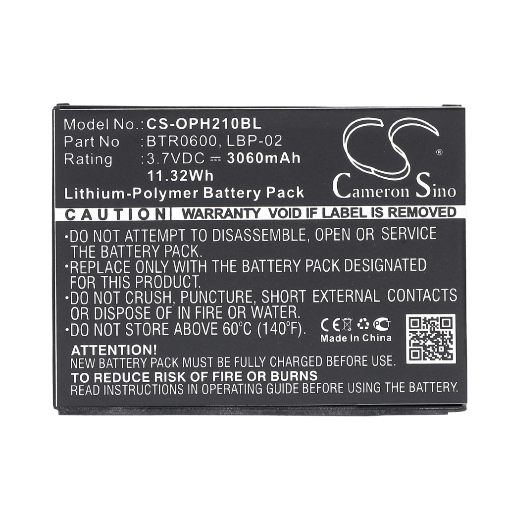 Battery compatible with Opticon CS-OPH210BL