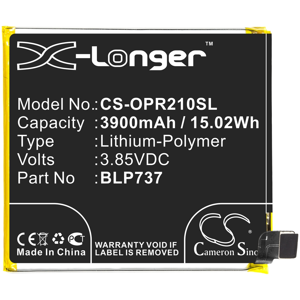 Compatible battery replacement for OPPO BLP737