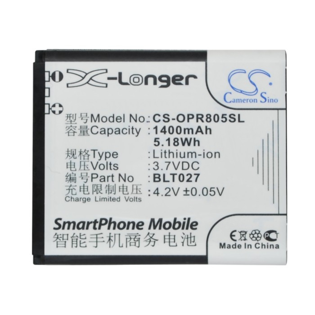 Battery compatible with OPPO CS-OPR805SL