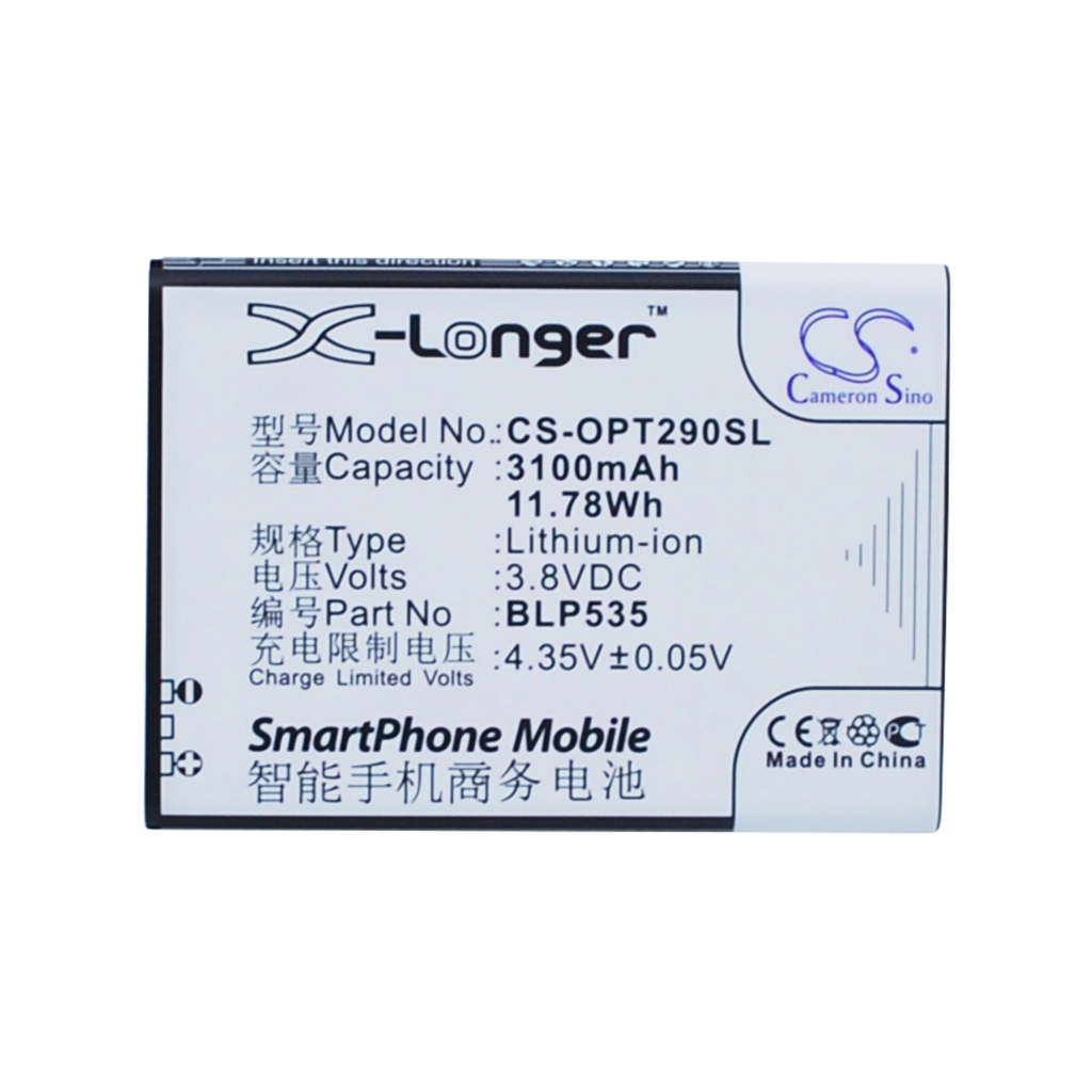 Compatible battery replacement for OPPO BLP535