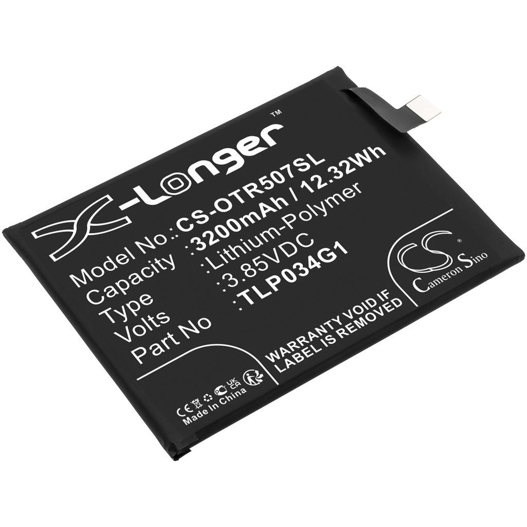 Compatible battery replacement for Alcatel TLP034G1
