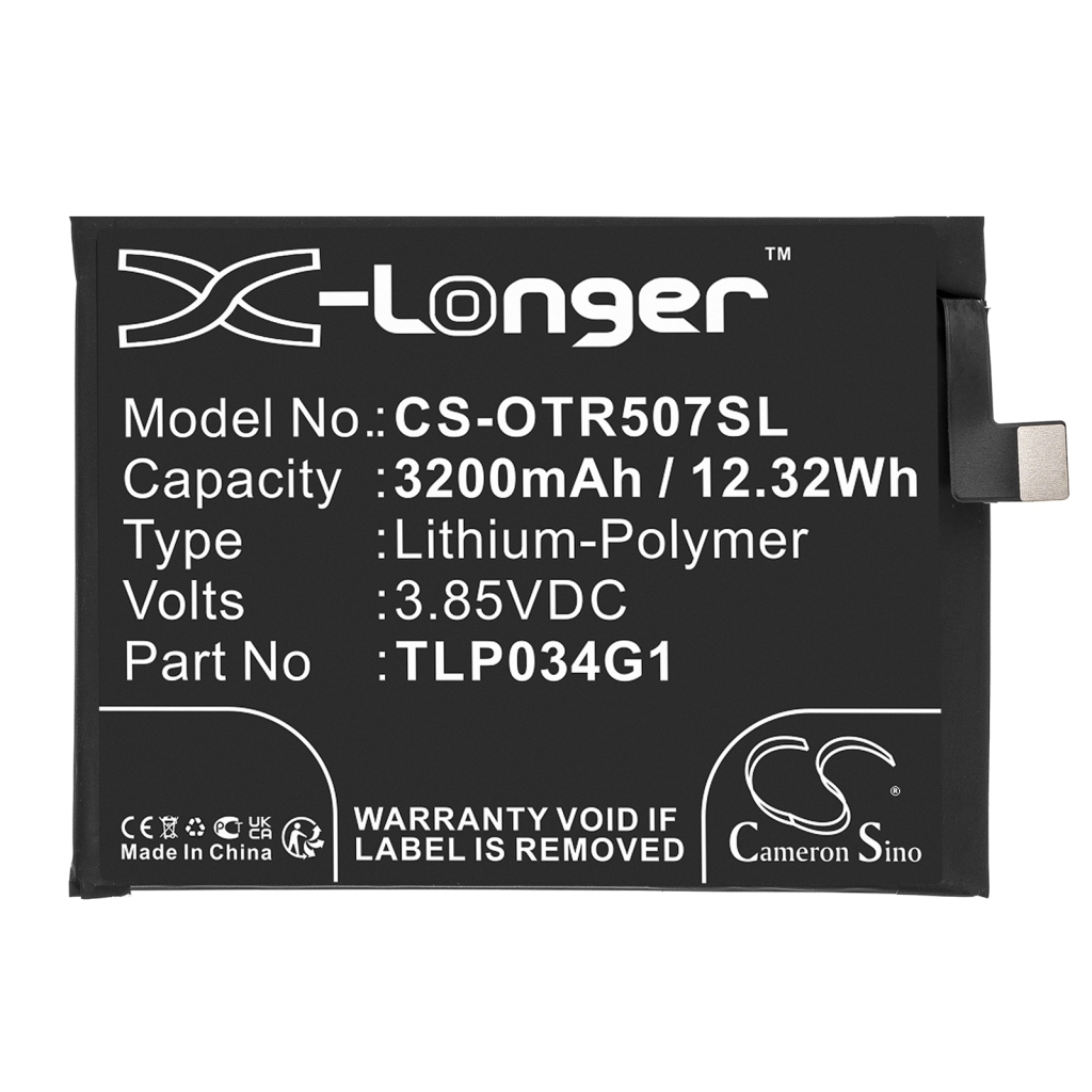 Compatible battery replacement for Alcatel TLP034G1