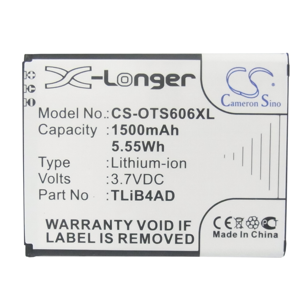 Battery compatible with Alcatel TCL CS-OTS606XL