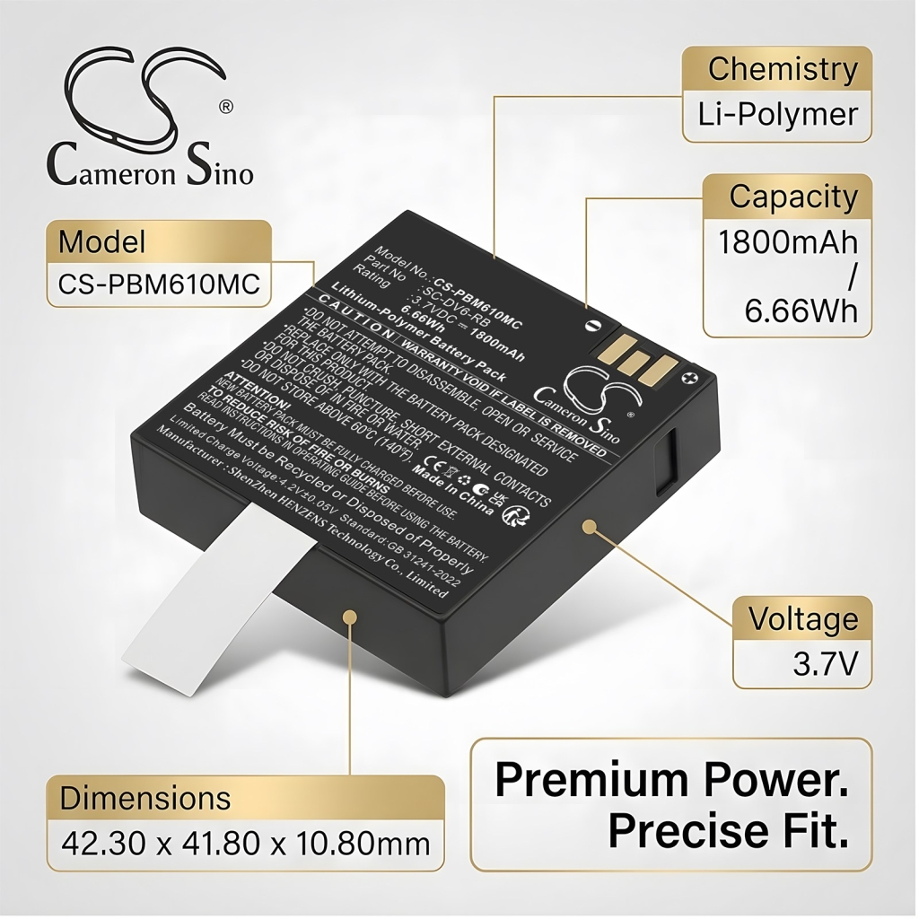 Battery compatible with Patroleyes CS-PBM610MC