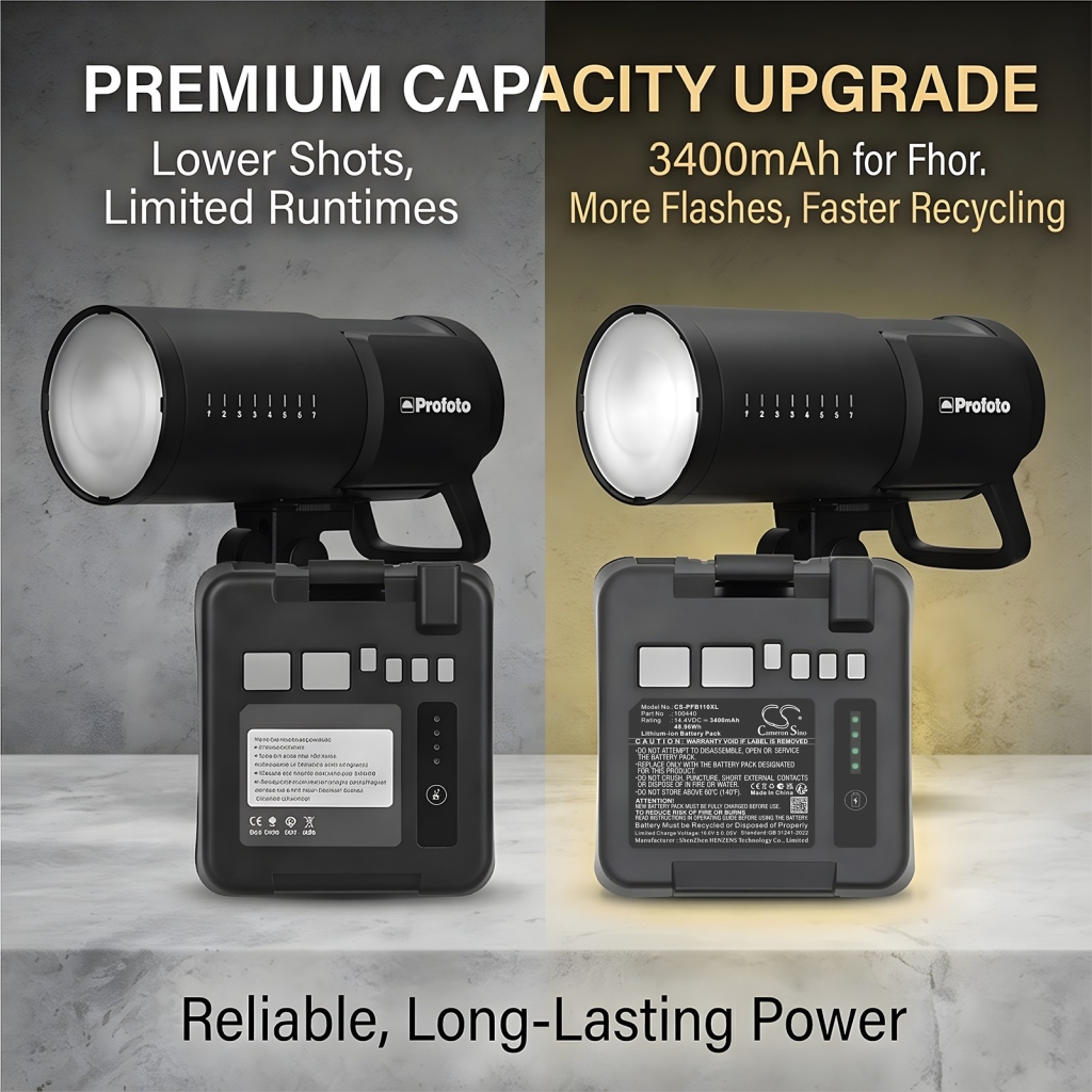 Battery compatible with Profoto