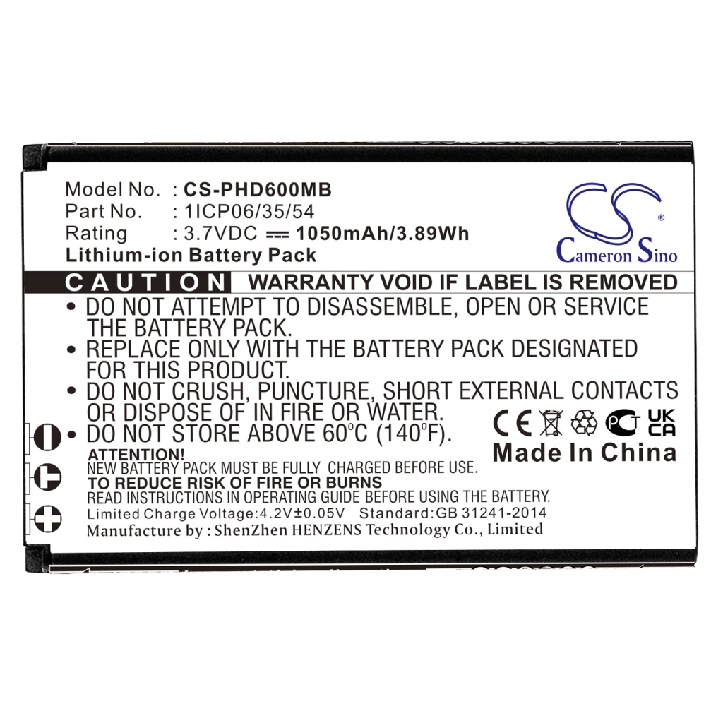 BabyPhone Battery Topcom CS-PHD600MB