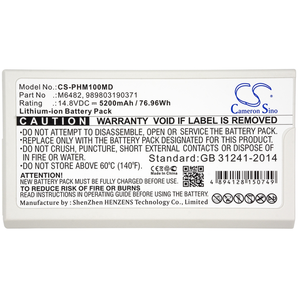 Battery compatible with Philips CS-PHM100MD