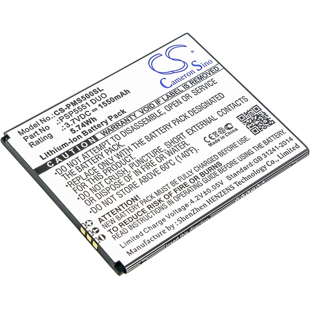 Battery compatible with Prestigio CS-PMS500SL