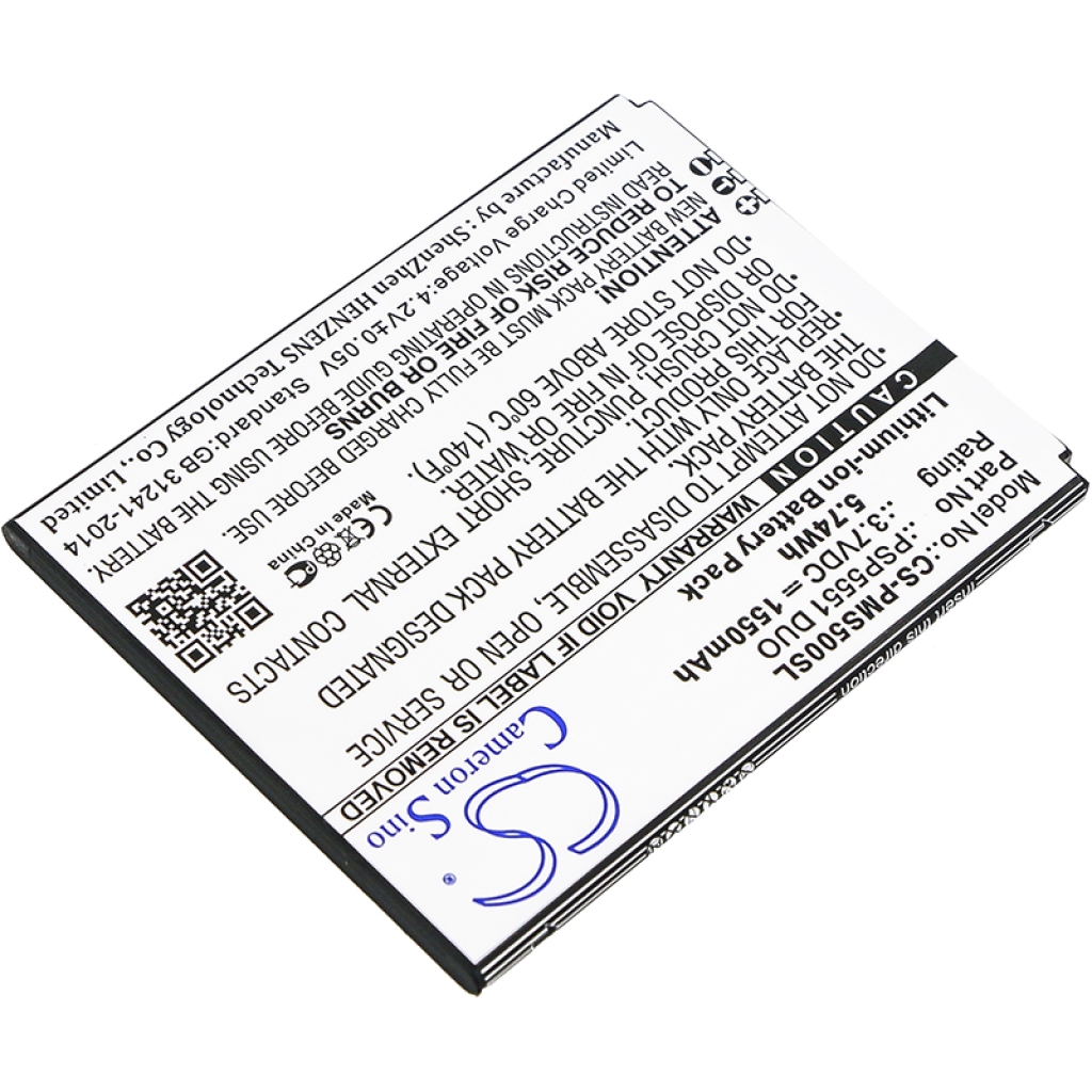 Battery compatible with Prestigio CS-PMS500SL
