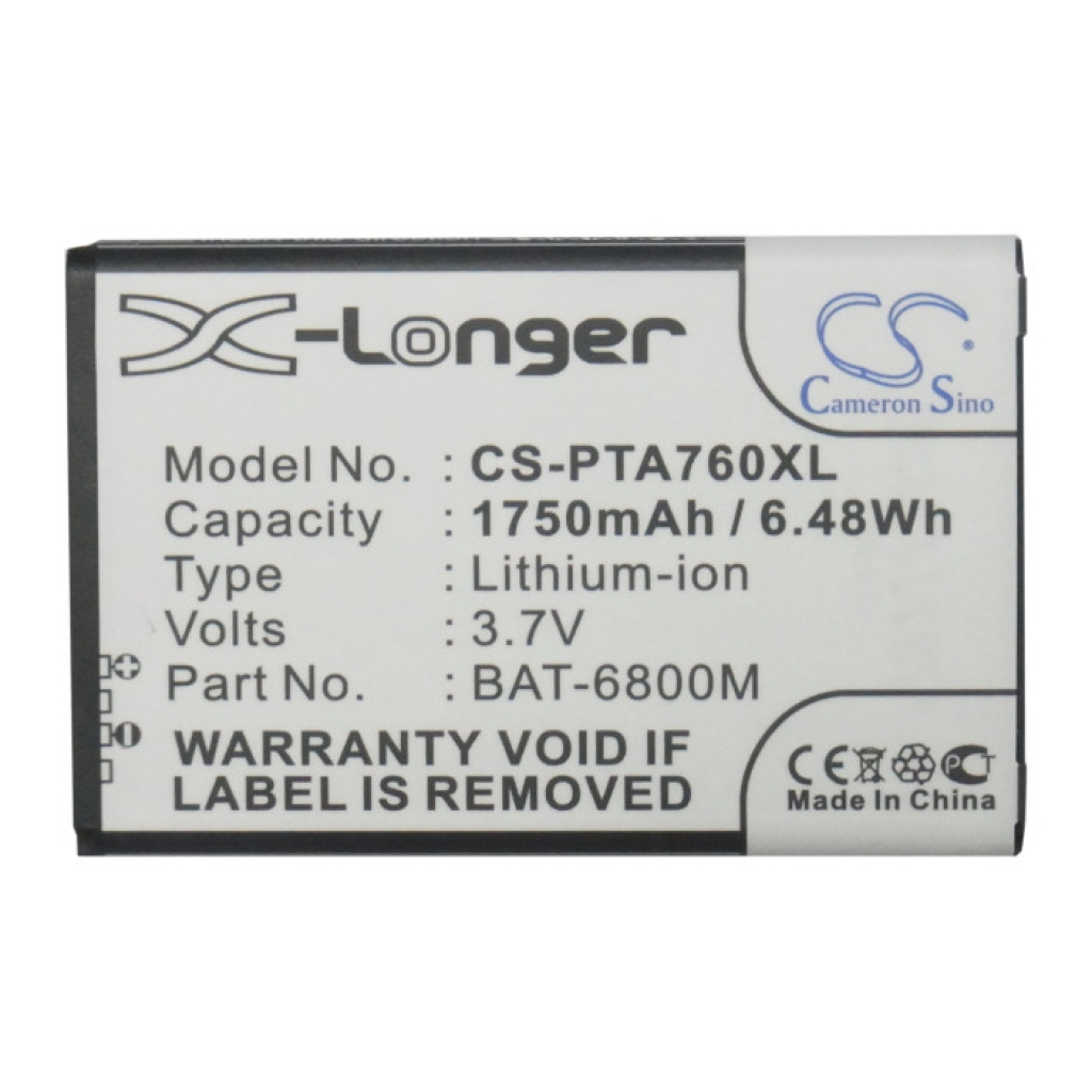 Battery compatible with Pantech Sky CS-PTA760XL