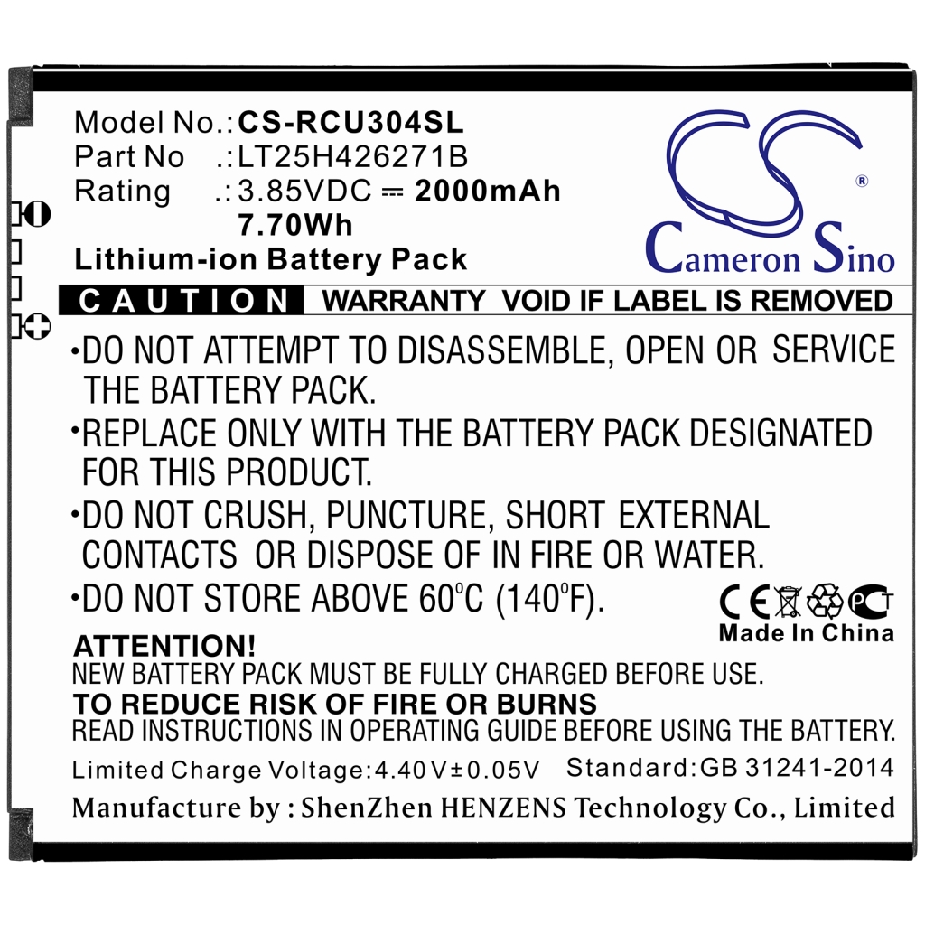 Compatible battery replacement for BLU LT25H426271B