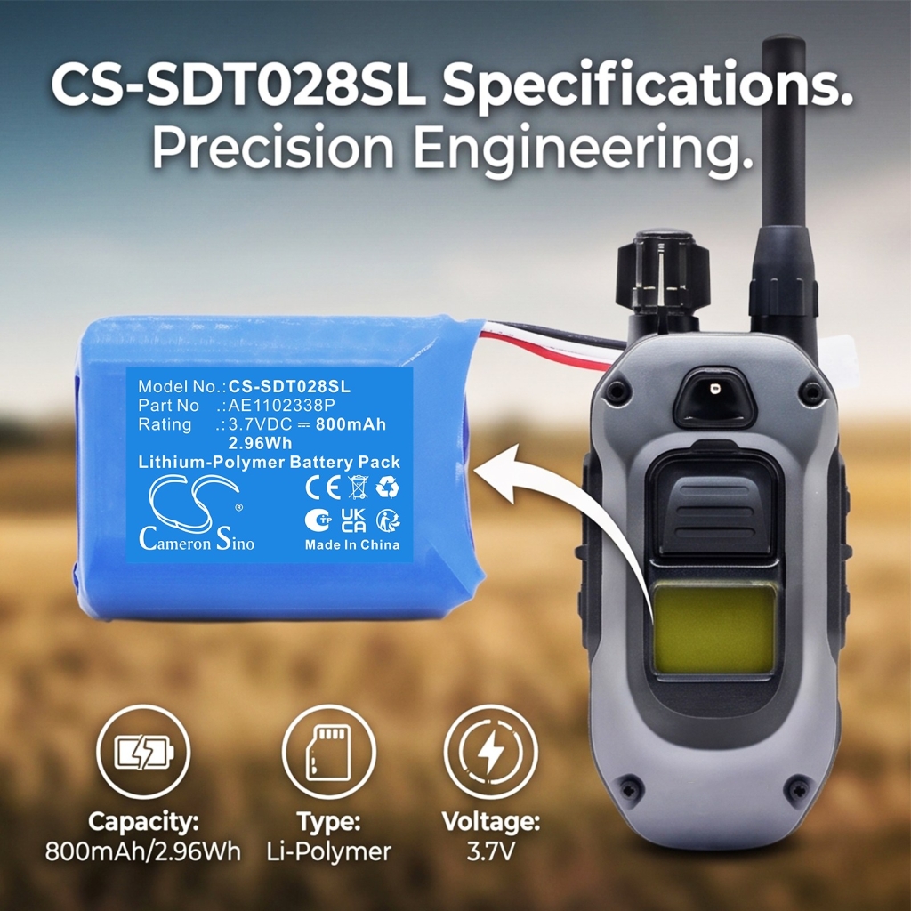 Battery compatible with Dogtra CS-SDT028SL