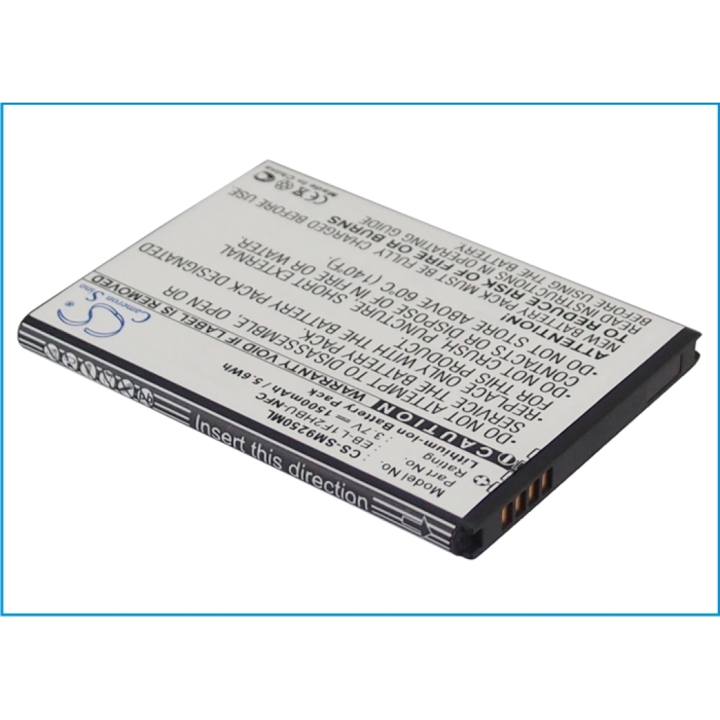 Battery compatible with Samsung CS-SM9250ML