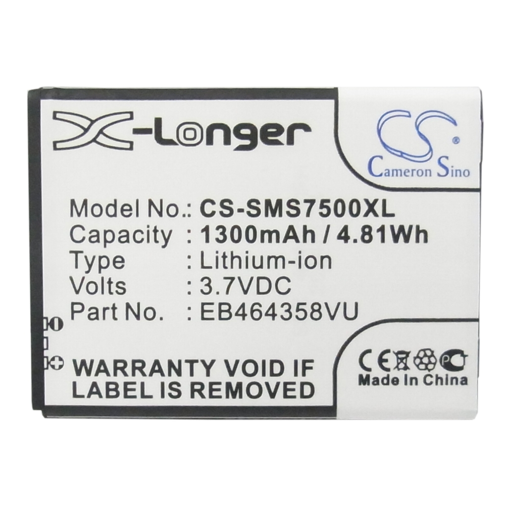 Battery compatible with Samsung AT&T CS-SMS7500XL