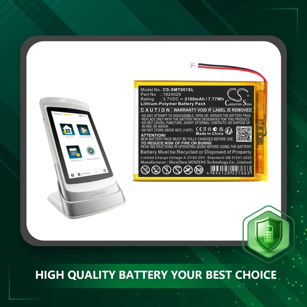 Battery compatible with Somfy
