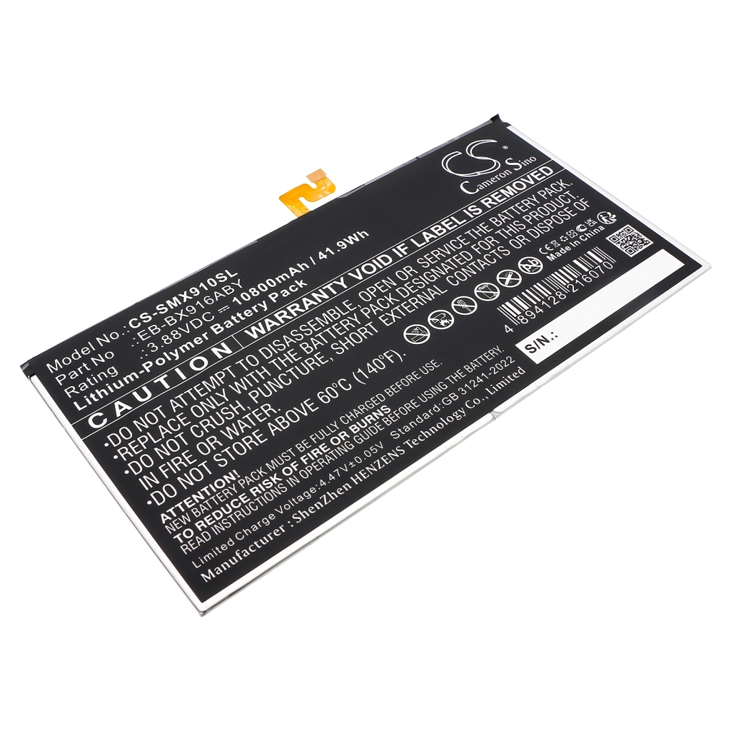 Tablet Battery Samsung CS-SMX910SL