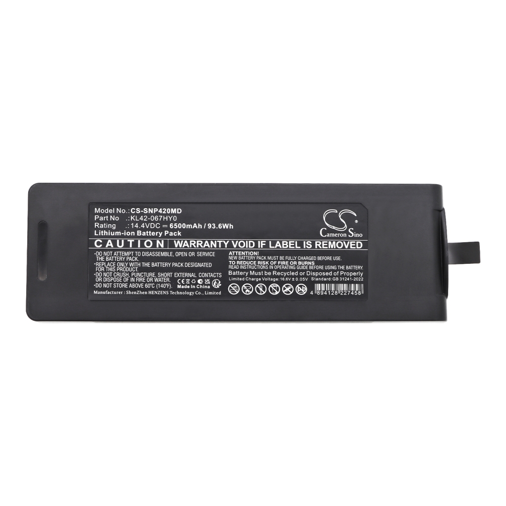 Battery compatible with Sonoscape CS-SNP420MD