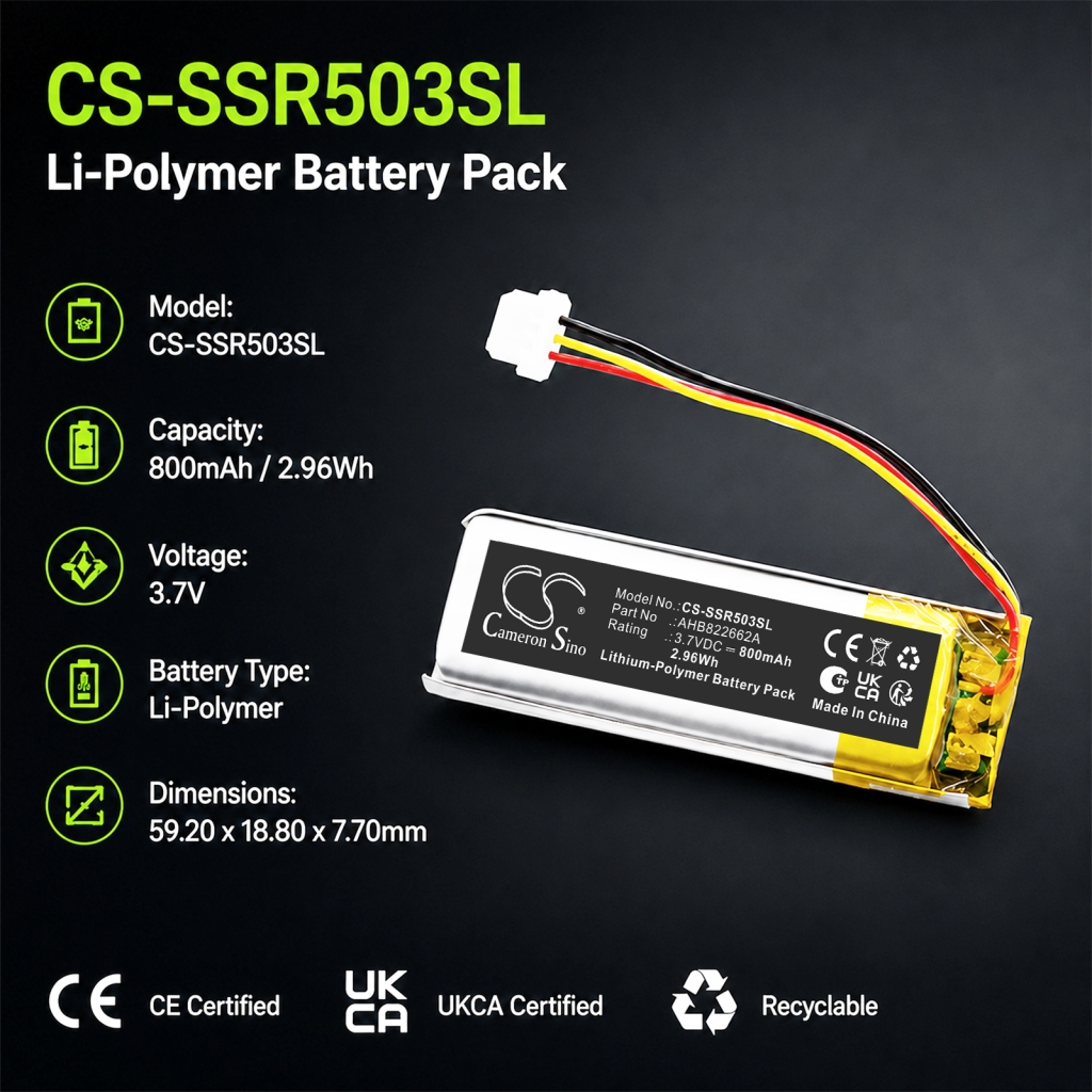 Battery compatible with Sena CS-SSR503SL
