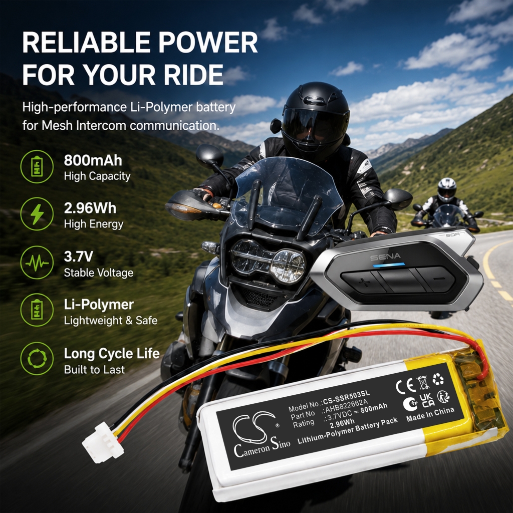 Battery compatible with Sena CS-SSR503SL