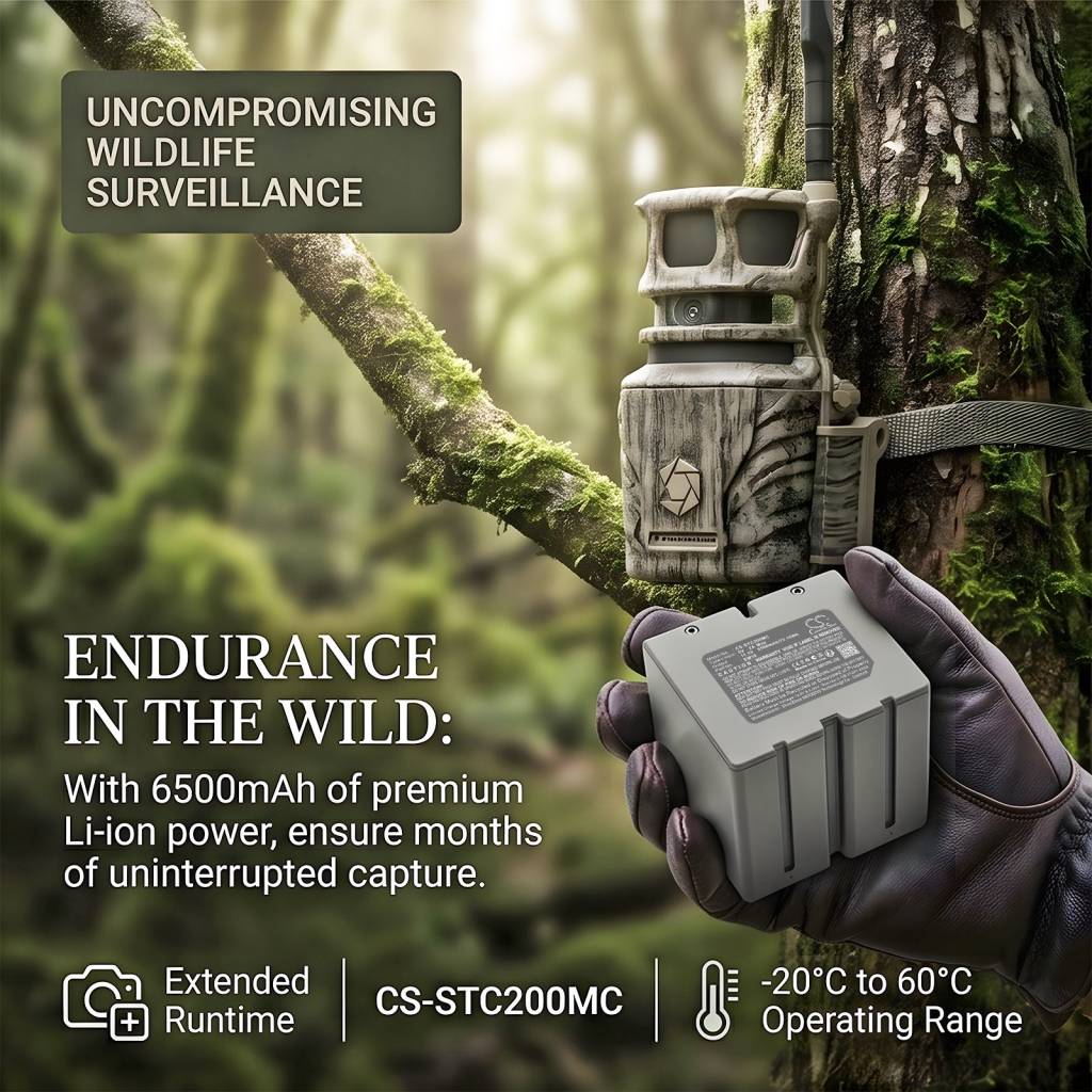 Battery compatible with Stealth cam CS-STC200MC