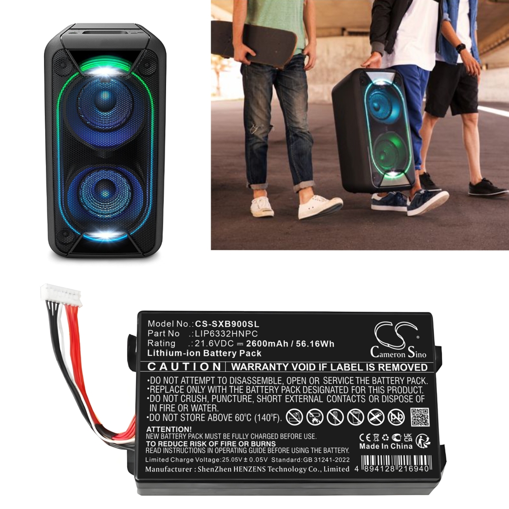 Speaker Battery Sony CS-SXB900SL