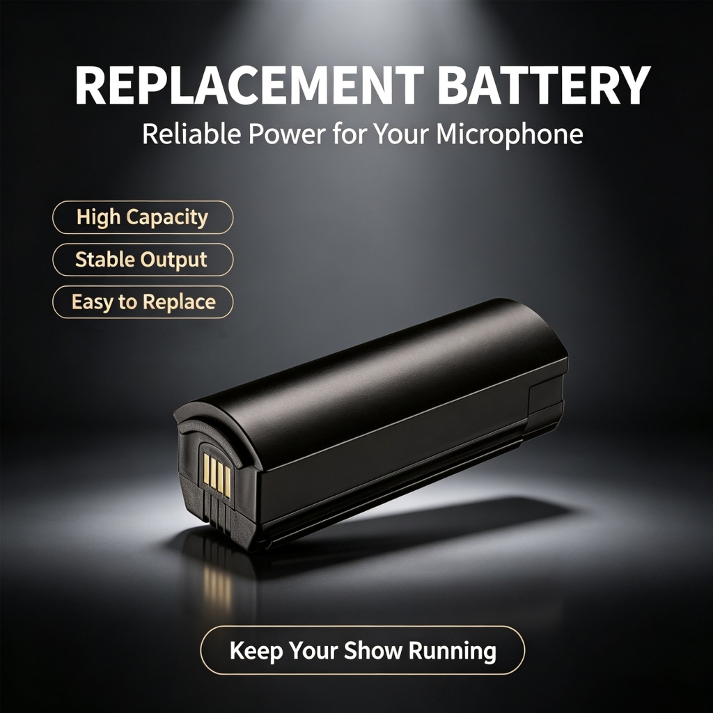 Battery for Shure AXT920 Axient Analog Handheld