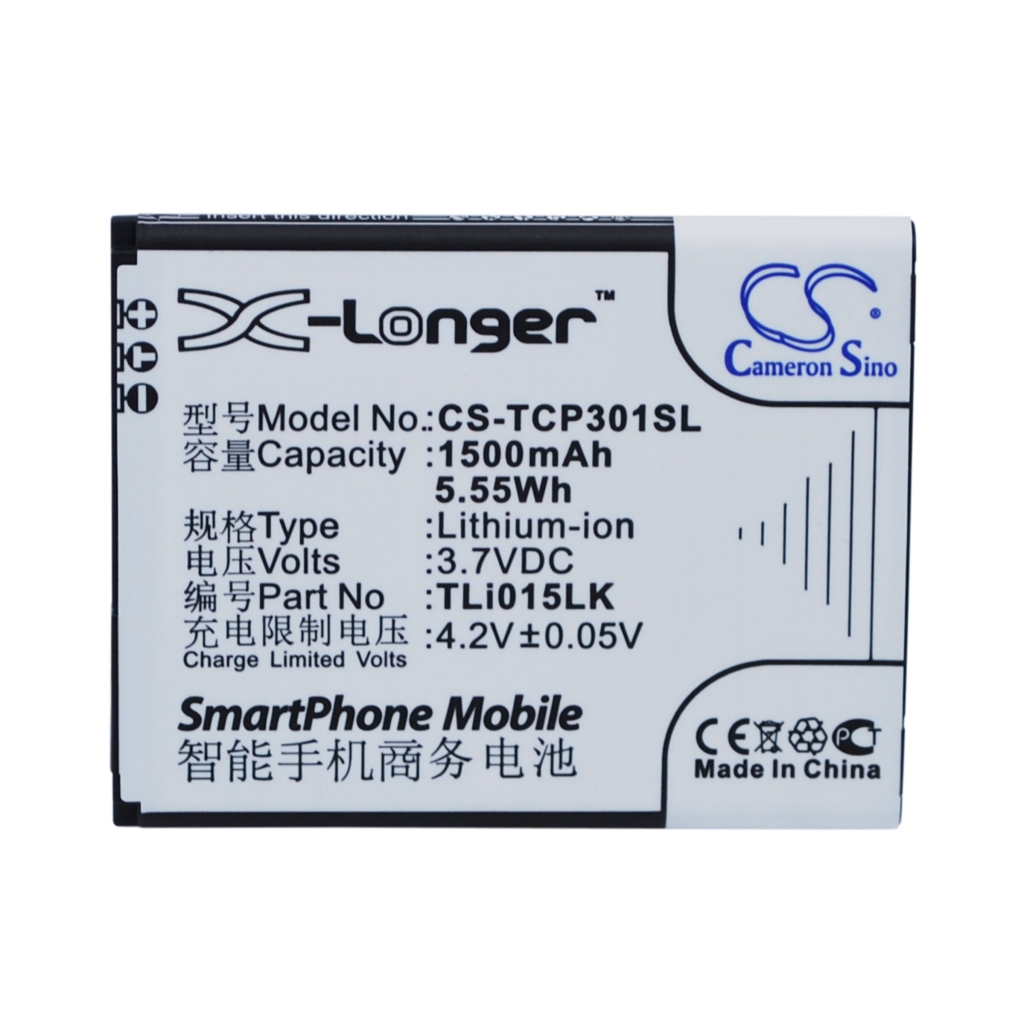 Battery compatible with TCL CS-TCP301SL