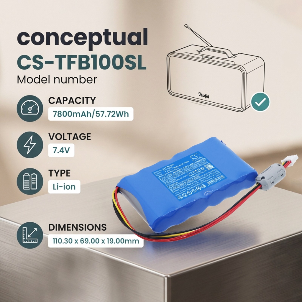 Batteries compatible with Teufel Boomster Boomster BT SPEAKER CS-TFB100SL