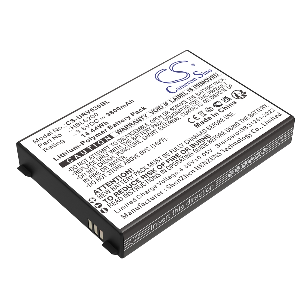 Compatible battery replacement for Urovo HBL6200