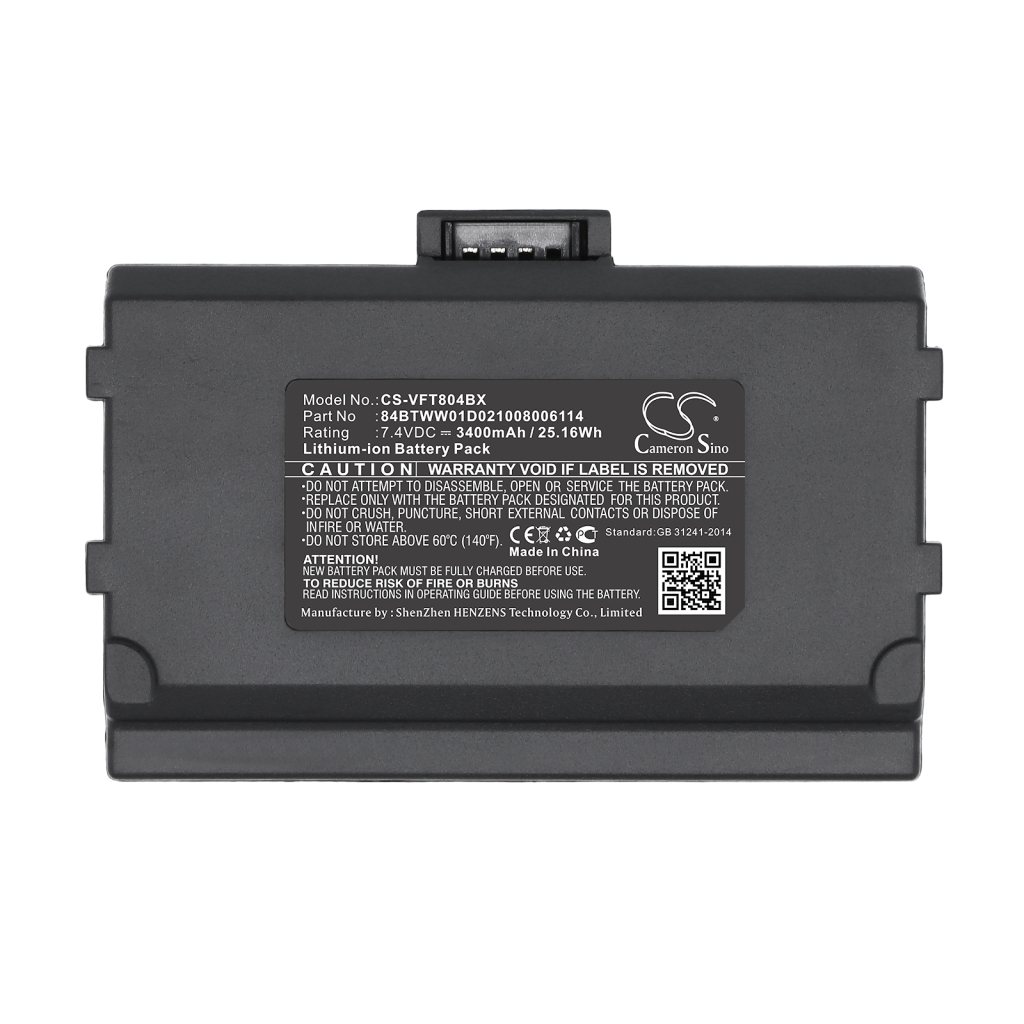 Battery compatible with Verifone CS-VFT804BX