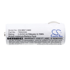 Compatible battery replacement for Welch-Allyn 1919-P-5020,1919-P-7069,78904586,B10097,X-02.99.314