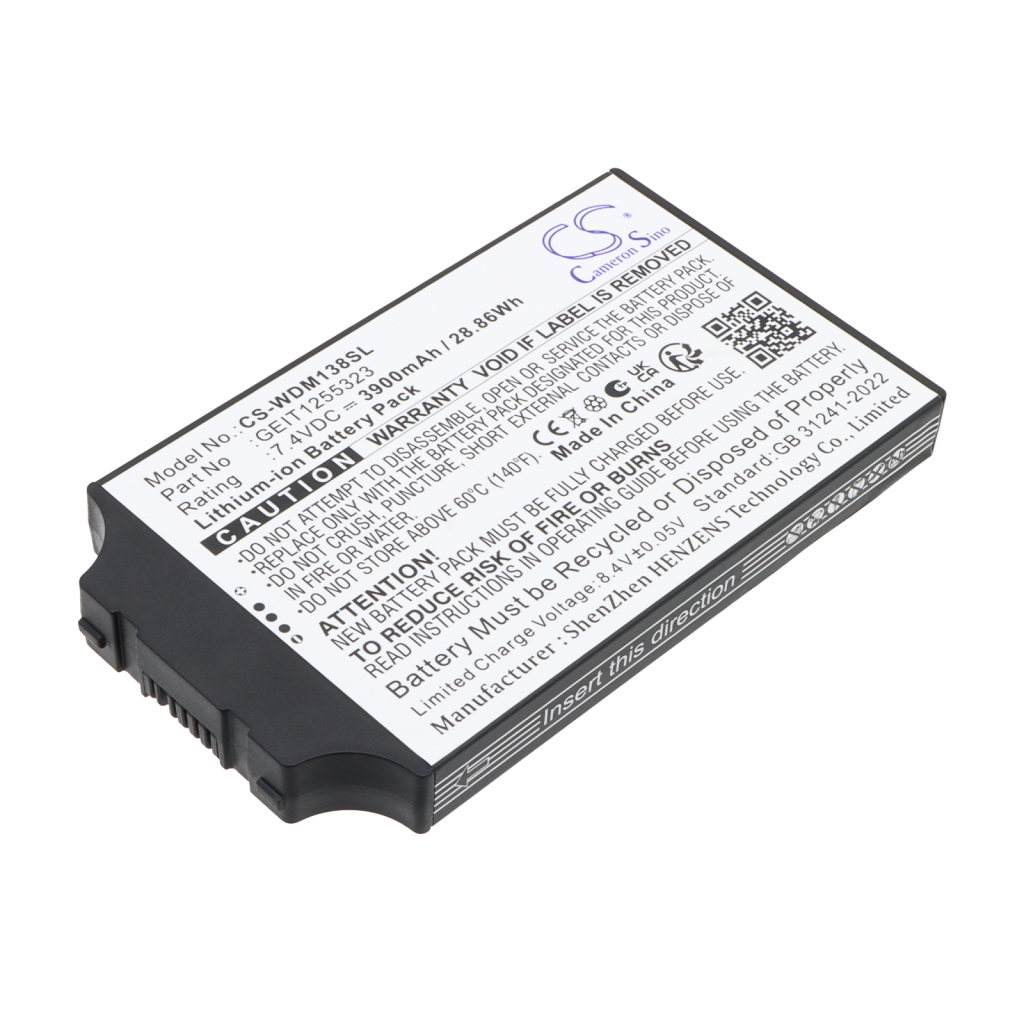 Battery compatible with Ge Waygate CS-WDM138SL