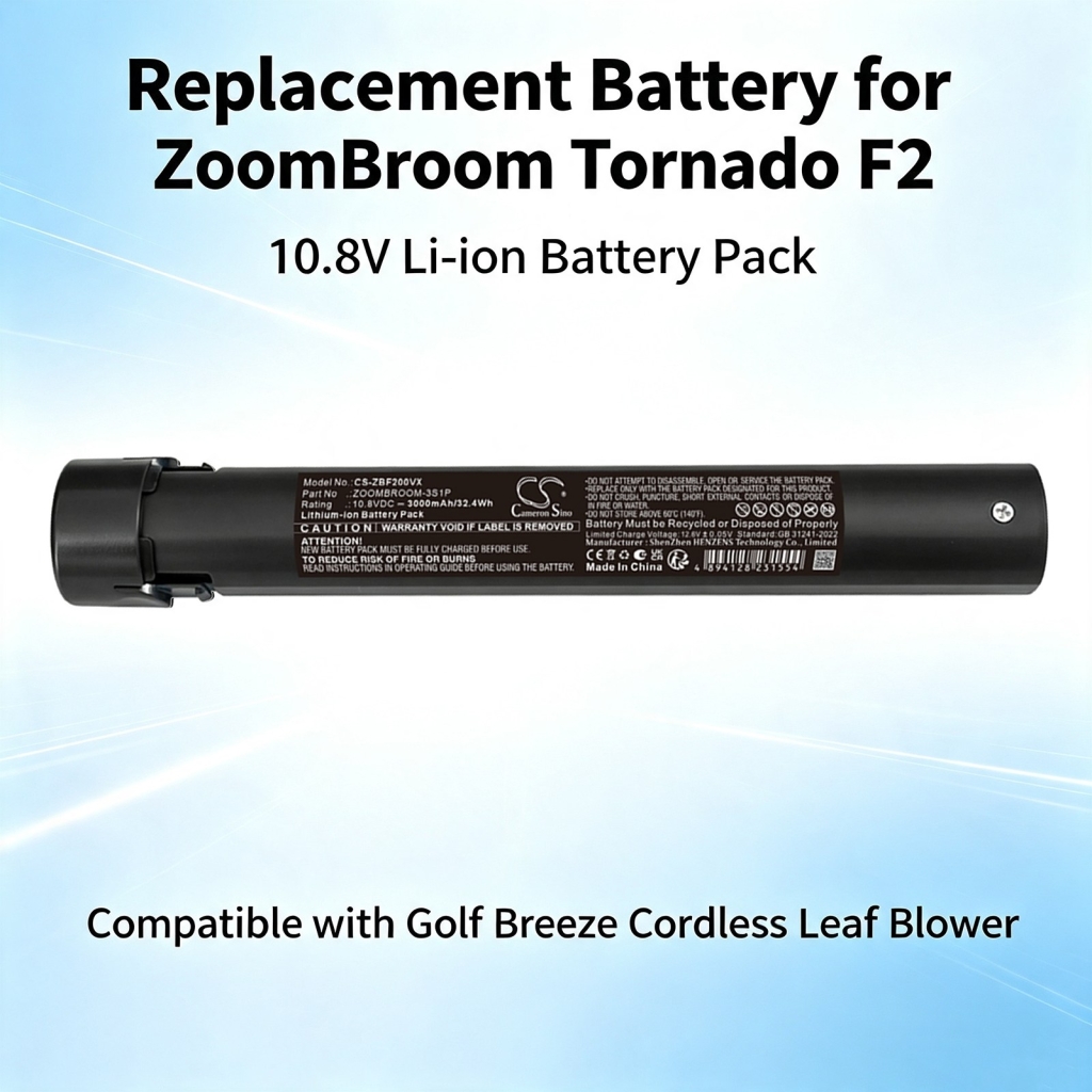 Batteries compatible with ZoomBroom F2-2300S F2-2300S CS-ZBF200VX