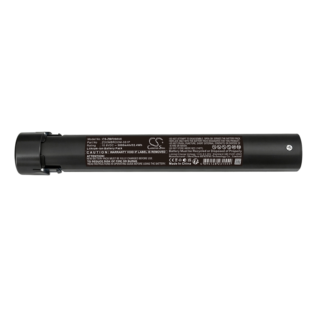 Batteries compatible with ZoomBroom F2-2300S F2-2300S CS-ZBF200VX