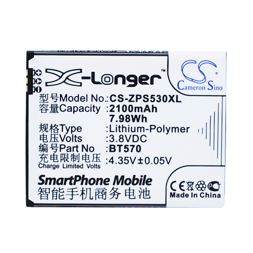 Battery compatible with Zopo CS-ZPS530XL