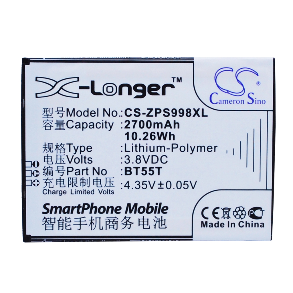 Battery compatible with Zopo CS-ZPS998XL
