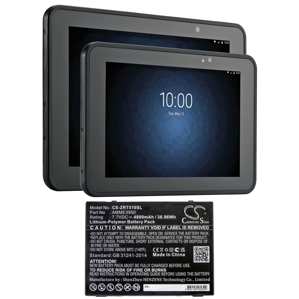 Battery compatible with Zebra CS-ZRT510SL