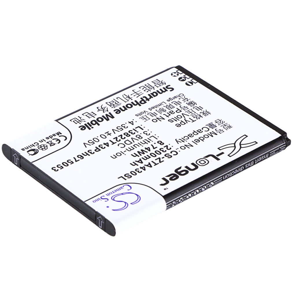 Compatible battery replacement for ZTE LI3822T43P3H675053