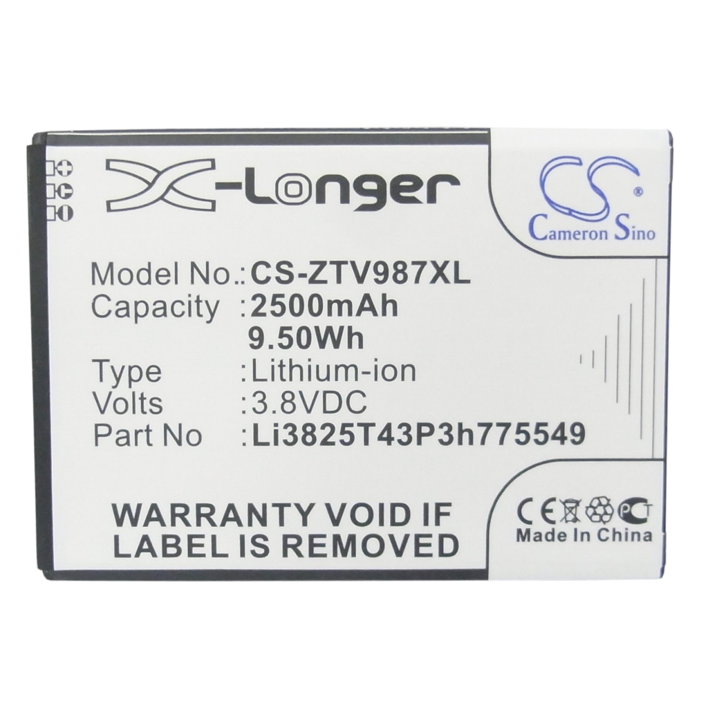 Compatible battery replacement for Amazing LI3825T43P3H775549